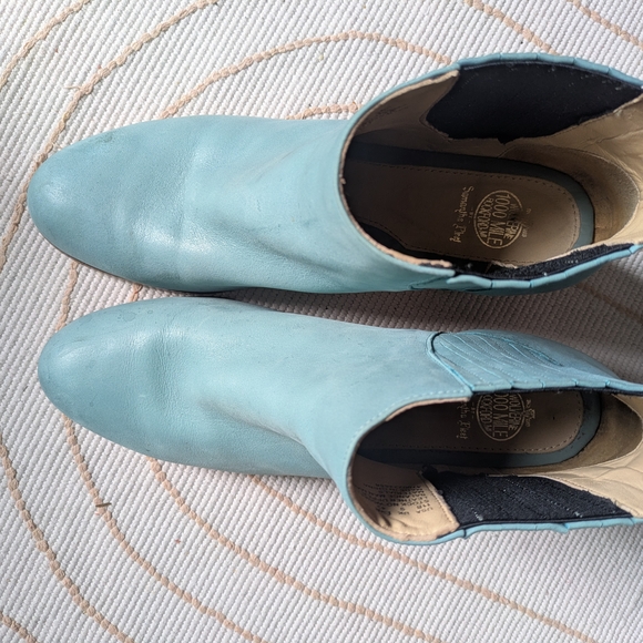 Samantha Pleet Wolverine 1000 Mile Leather Light Blue Ankle Booties - Picture 6 of 13